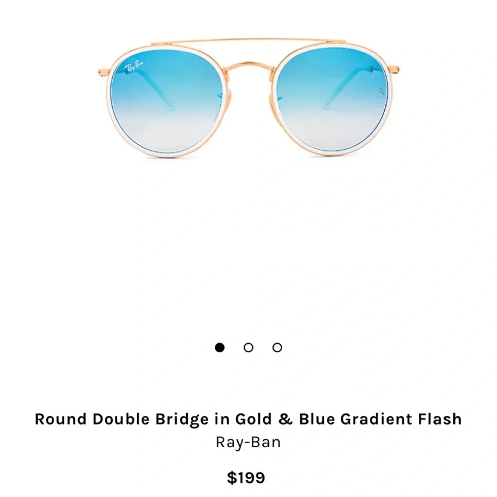 Authentic Round Blue Ray Bans - Picture 1 of 4